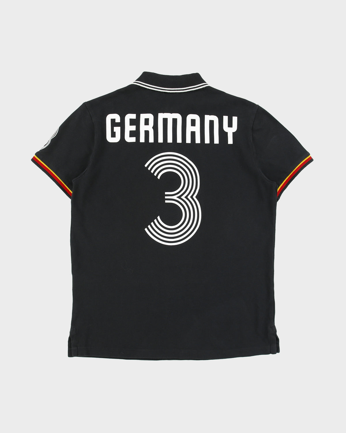 Vintage Polo Ralph Lauren Germany Football Big Pony Custom Slim Fit Short Sleeve Polo Shirt - M