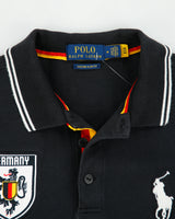 Vintage Polo Ralph Lauren Germany Football Big Pony Custom Slim Fit Short Sleeve Polo Shirt - M