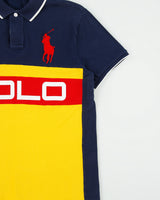 Vintage Polo Ralph Lauren P-15 USA Big Pony Custom Slim Fit Short Sleeve Polo Shirt - L
