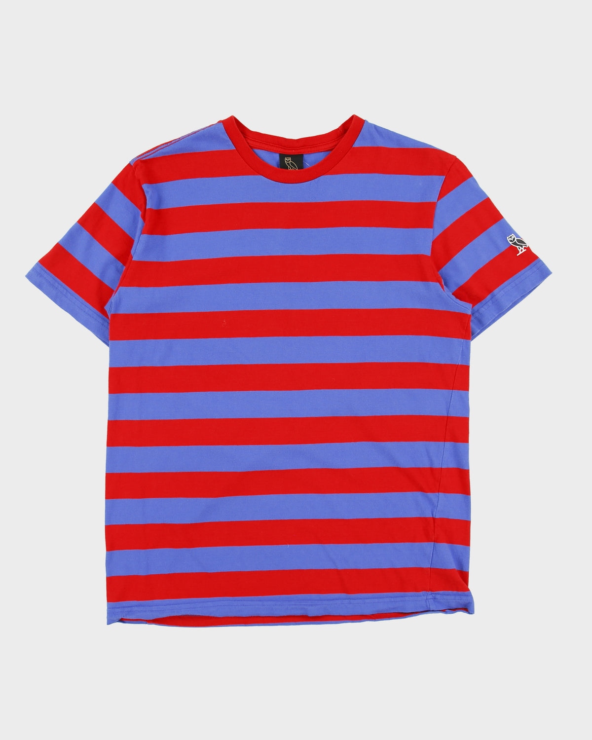 October's Very Own OVO Heavyweight Striped Made In Canada Crewneck T-Shirt - L