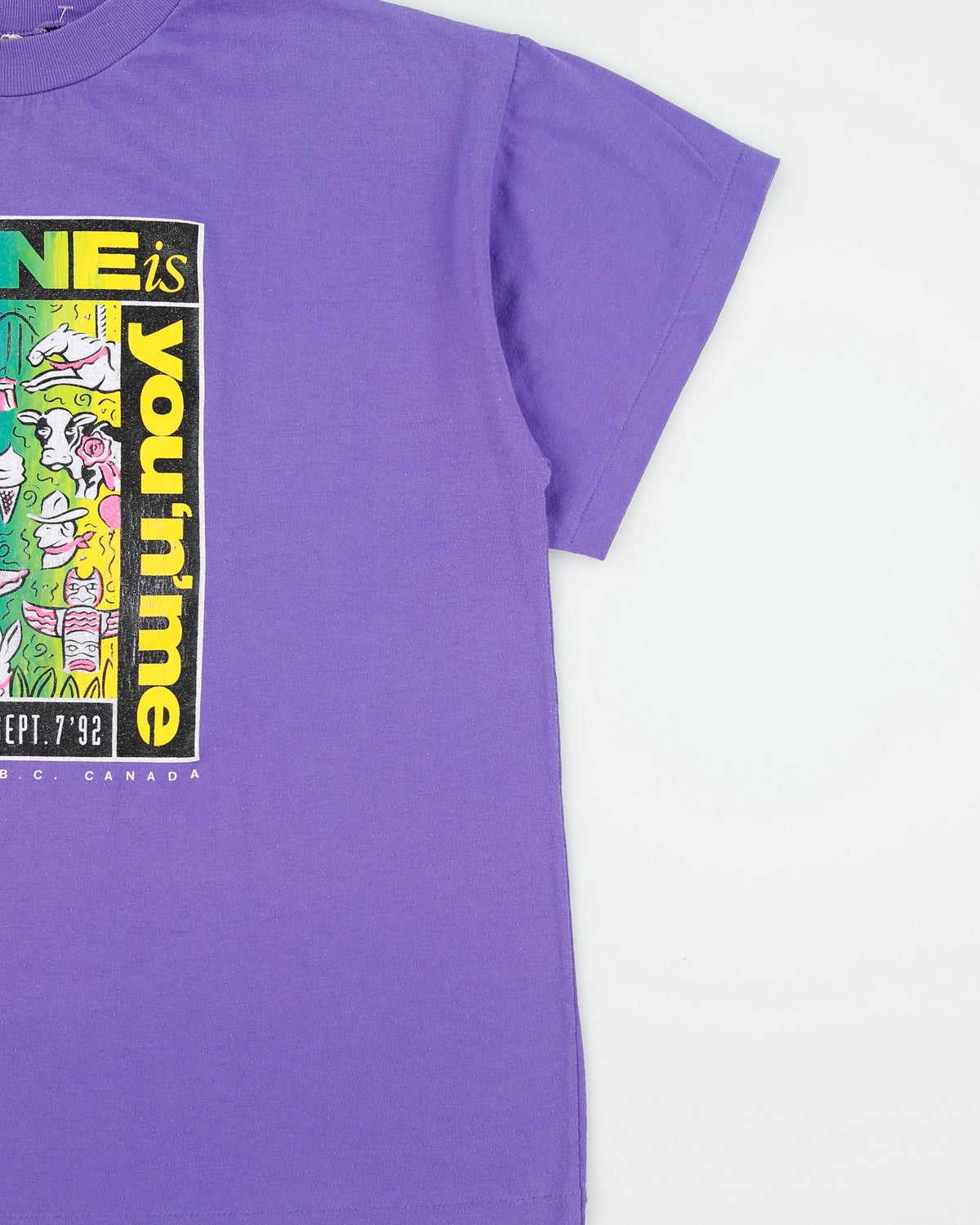 Vintage 1992 Pacific National Exhibition Heavyweight Made In Canada Single Stitch Crewneck T-Shirt - L