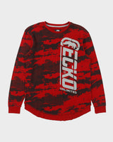 Vintage Y2K 00s Ecko UNLTD Camo Long Sleeve Crewneck Waffle T-Shirt - M