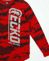 Vintage Y2K 00s Ecko UNLTD Camo Long Sleeve Crewneck Waffle T-Shirt - M