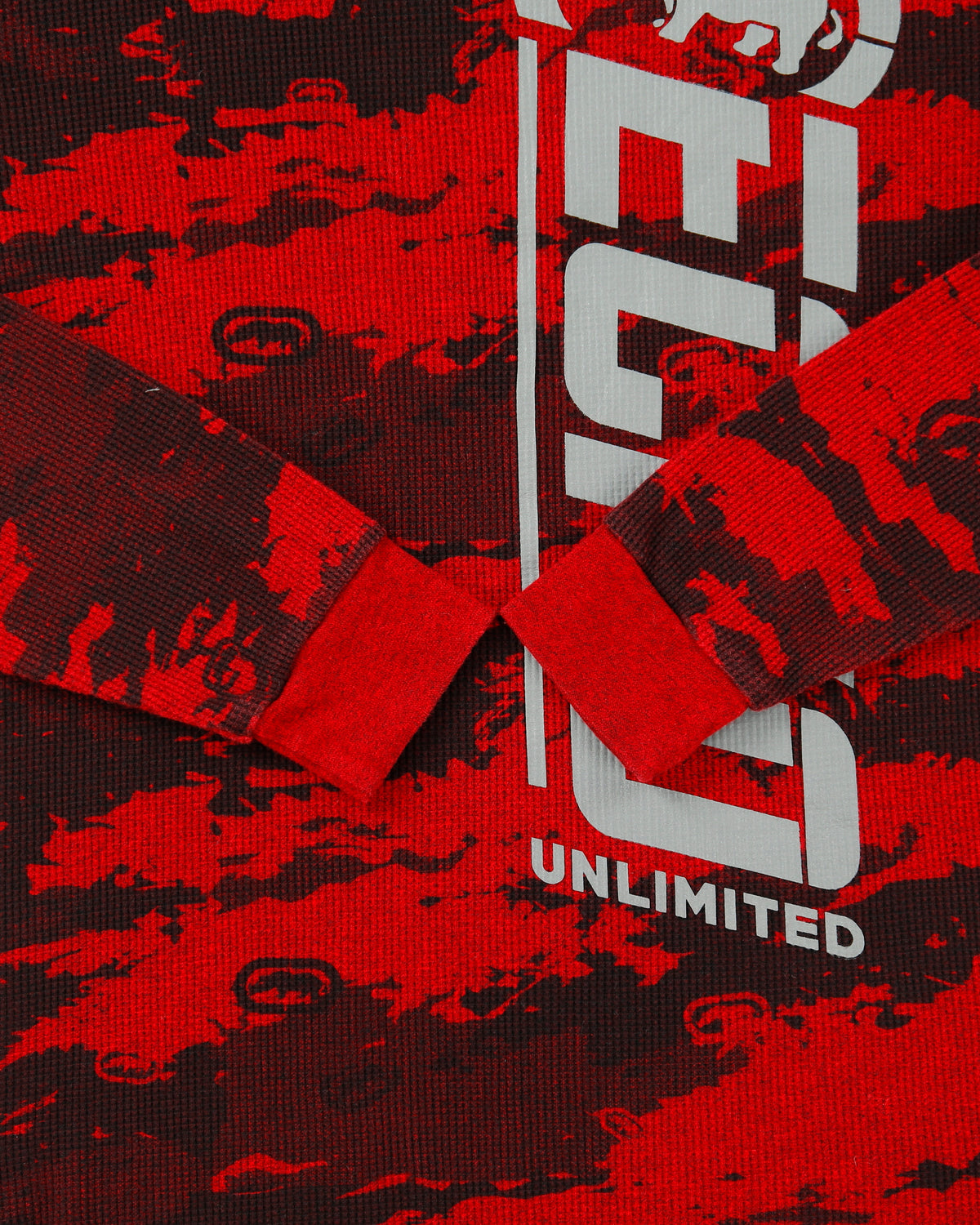 Vintage Y2K 00s Ecko UNLTD Camo Long Sleeve Crewneck Waffle T-Shirt - M
