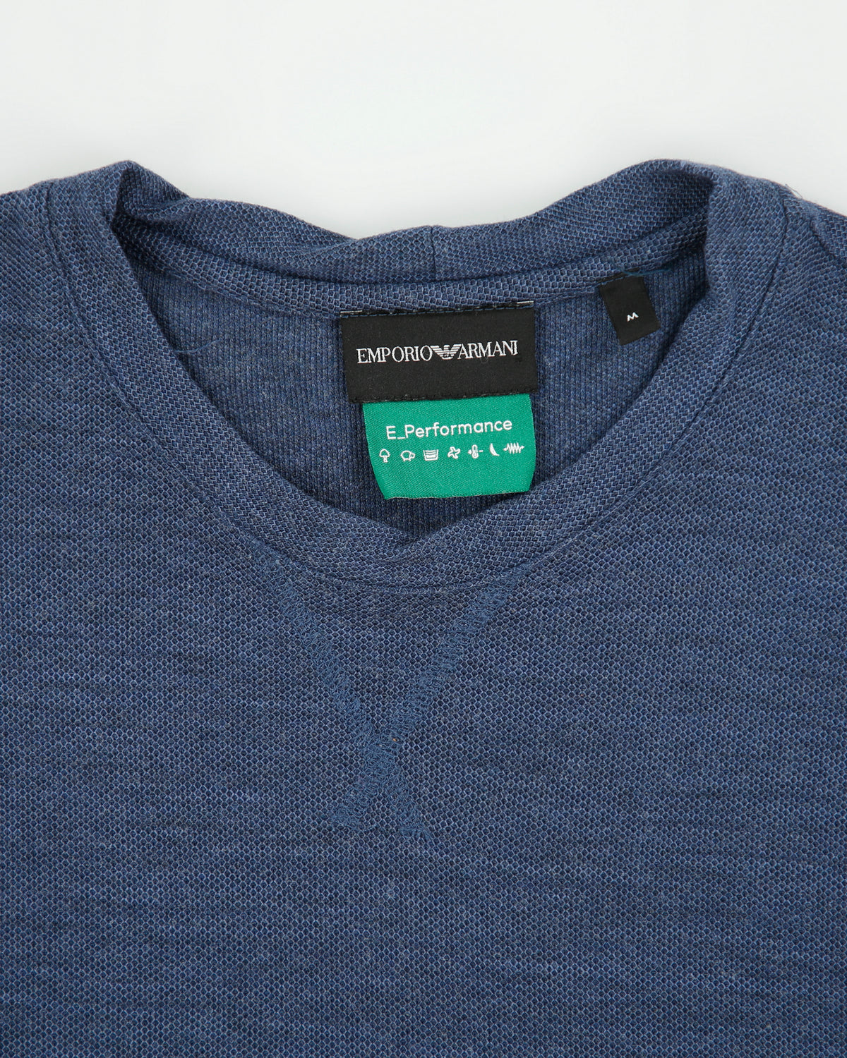 Emporio Armani E-Performance Wool Blend Crewneck Long Sleeve T-Shirt - M