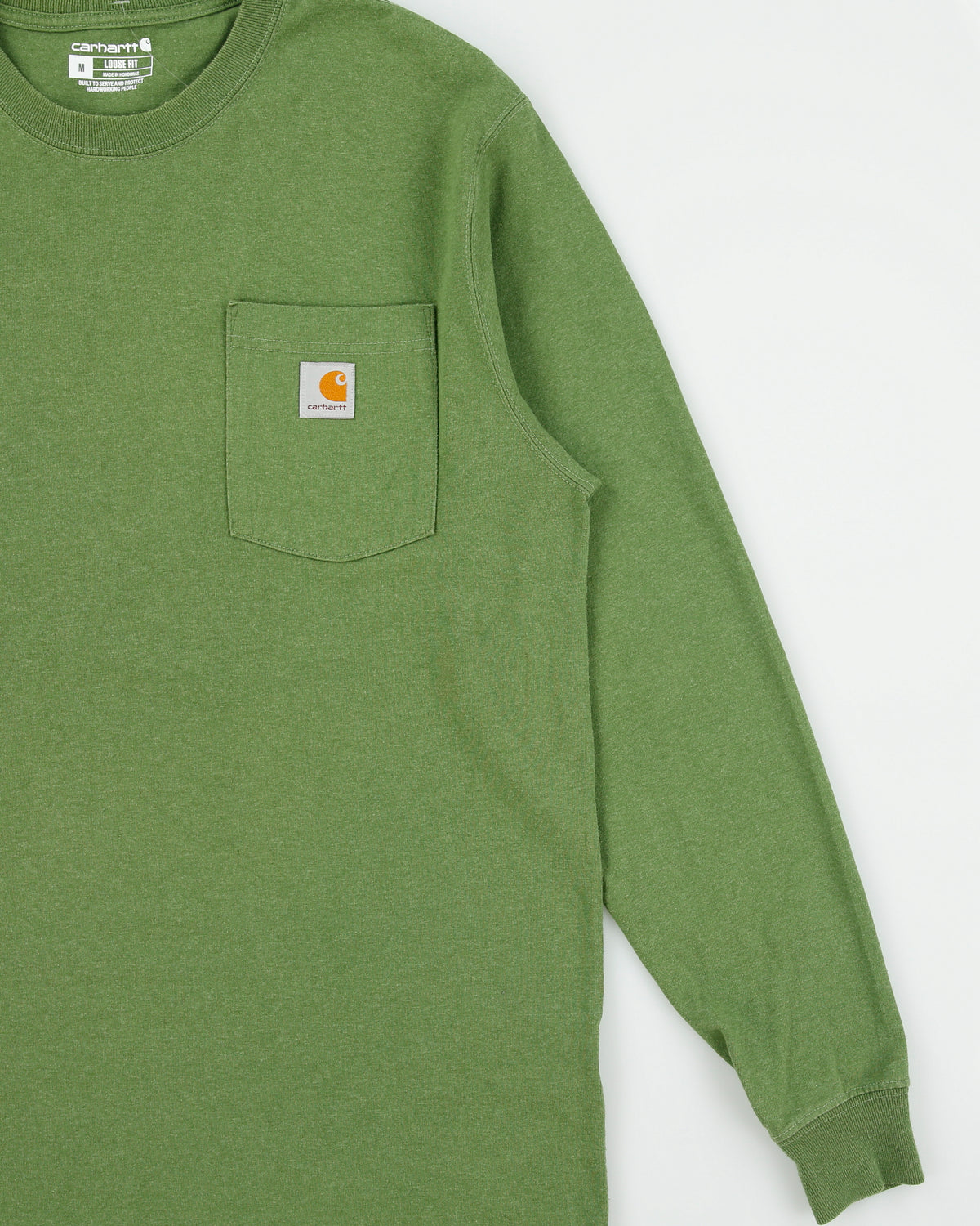 Vintage Carhartt Heavyweight Loose Fit Crewneck Long Sleeve Pocket T-Shirt - M