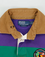 Polo Ralph Lauren Striped Polo Sportsman Expedition Classic Fit Long Sleeve Rugby Shirt - M