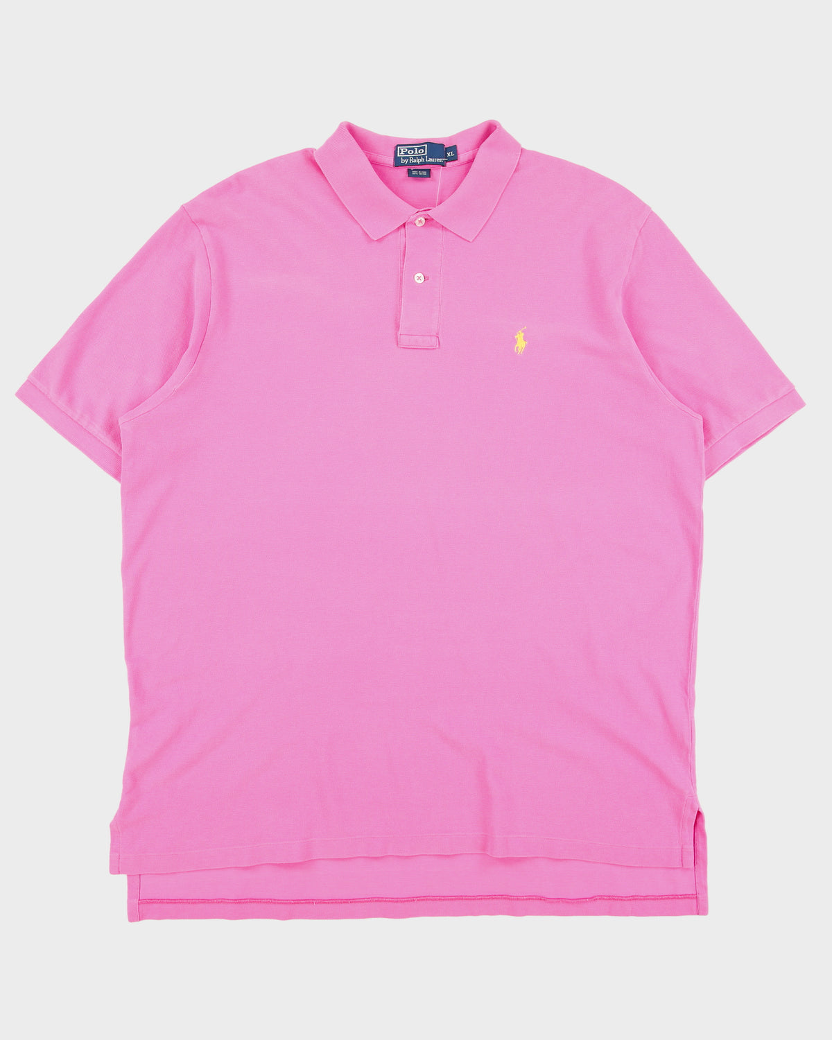Vintage Y2K 00s Polo Ralph Lauren Hot Pink Classic Short Sleeve Polo Shirt - XL