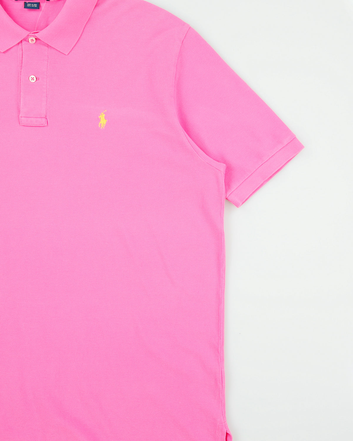 Vintage Y2K 00s Polo Ralph Lauren Hot Pink Classic Short Sleeve Polo Shirt - XL