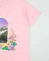 Vintage 1987 Prairie Mountain Alaska Baby Pink Screen Stars Single Stitch Made In USA Crewneck T-Shirt - XL