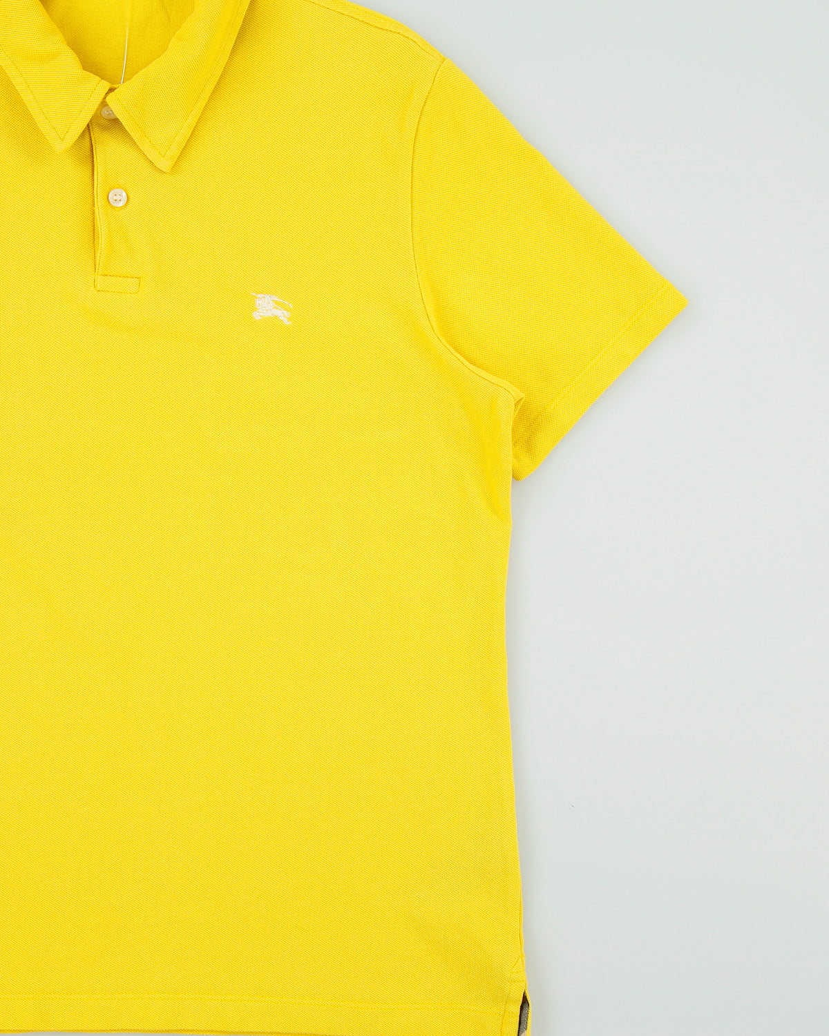 Vintage Burberry Brit Nova Check Collar Classic Pique Short Sleeve Polo Shirt - L