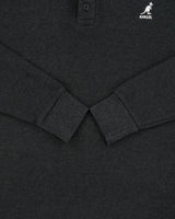 Vintage Y2K 00s Kangol Heavyweight Embroidered Long Sleeve Henley Waffle T-Shirt - L