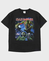 Vintage Iron Maiden The Final Frontier World Tour 2010 North America Alien Eddie Heavyweight Hanes Crewneck T-Shirt - XL