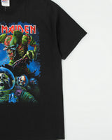 Vintage Iron Maiden The Final Frontier World Tour 2010 North America Alien Eddie Heavyweight Hanes Crewneck T-Shirt - XL