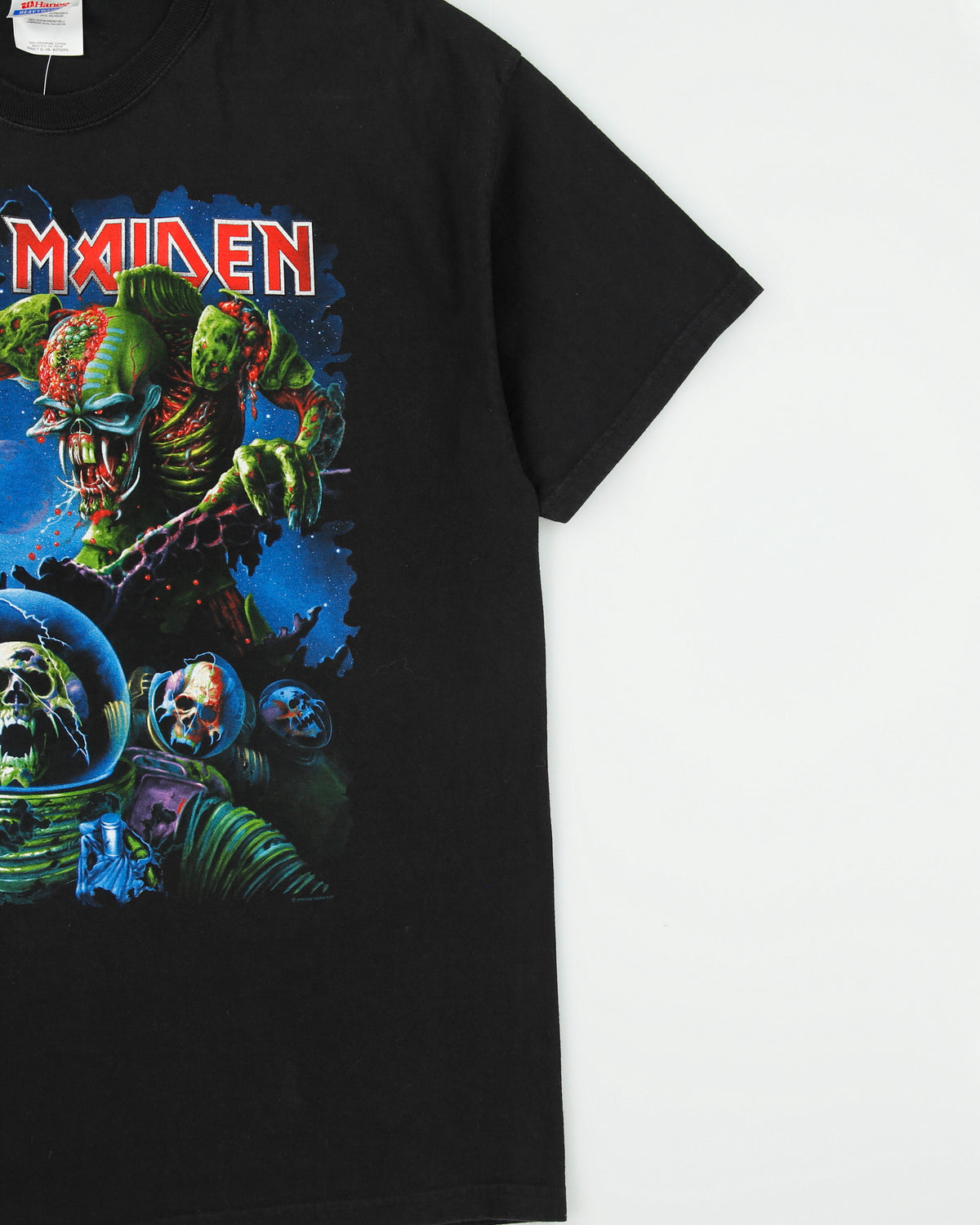 Vintage Iron Maiden The Final Frontier World Tour 2010 North America Alien Eddie Heavyweight Hanes Crewneck T-Shirt - XL