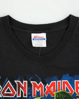 Vintage Iron Maiden The Final Frontier World Tour 2010 North America Alien Eddie Heavyweight Hanes Crewneck T-Shirt - XL