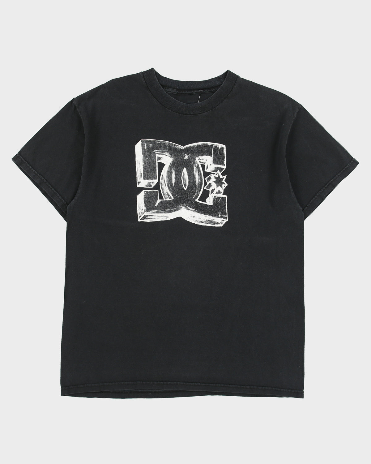 Vintage Y2K 00s DC Shoe Co. 3D Sketch Logo Heavyweight Crewneck T-Shirt - M