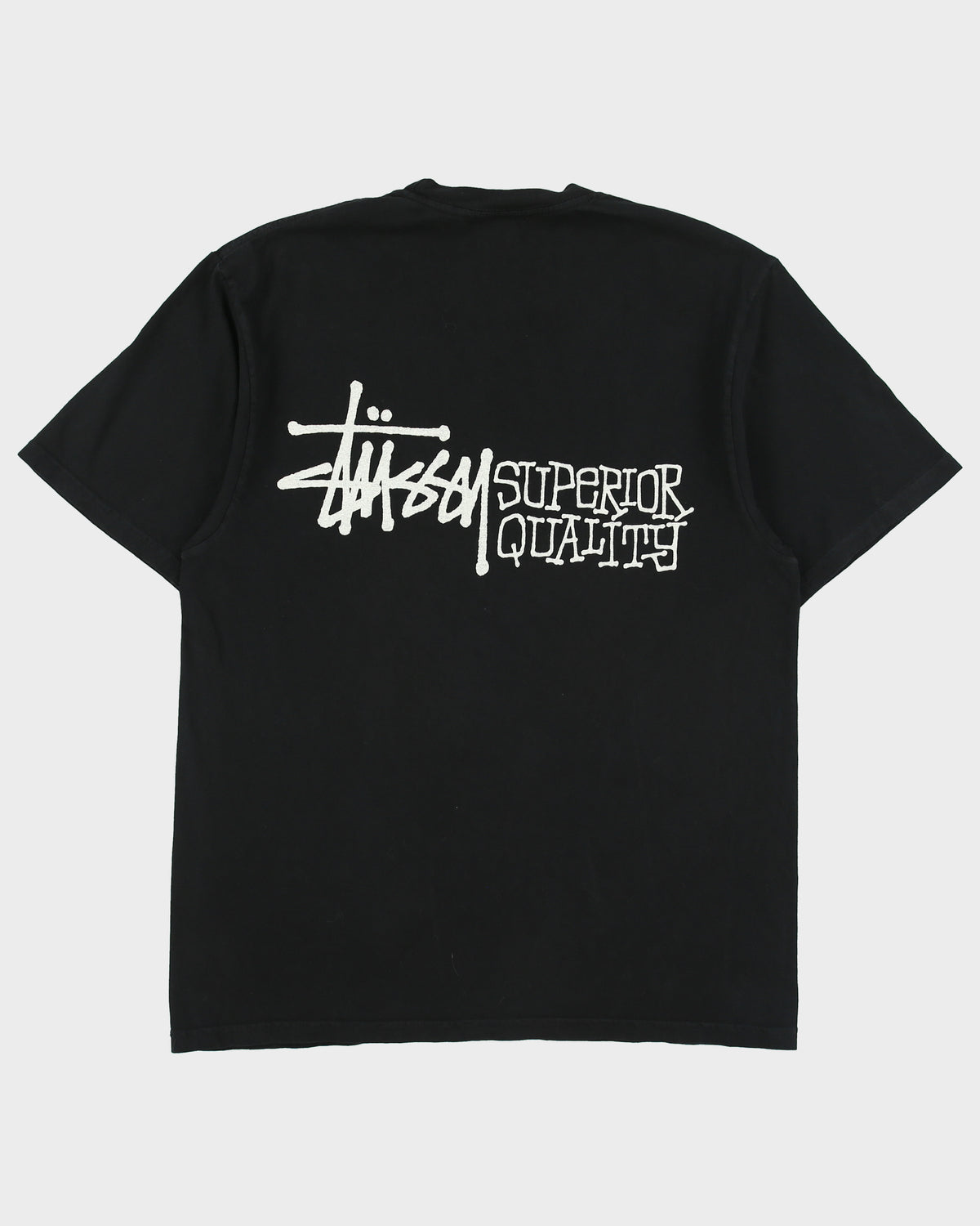 Stussy Superior Quality Heavyweight Pigment Dyed Made In USA Crewneck T-Shirt - M