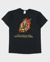 Vintage 2013 Hunger Games Catching Fire Movie Promo Heavyweight Crewneck T-Shirt - L