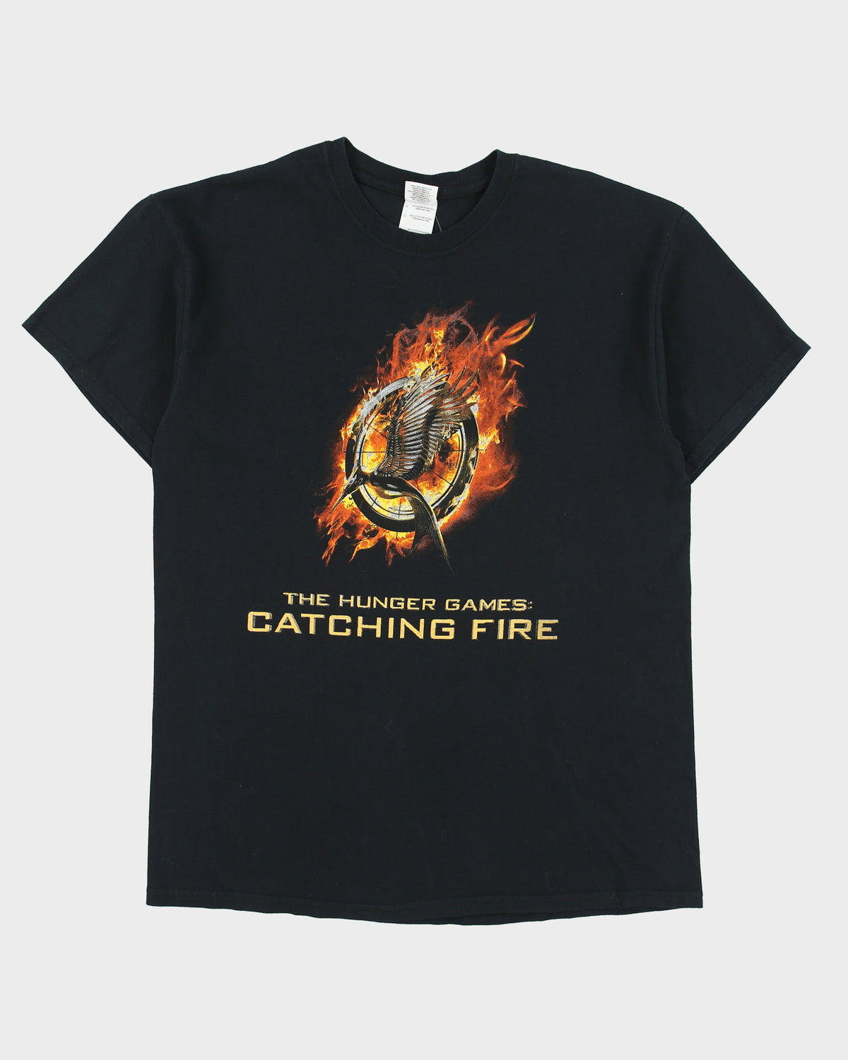 Vintage 2013 Hunger Games Catching Fire Movie Promo Heavyweight Crewneck T-Shirt - L