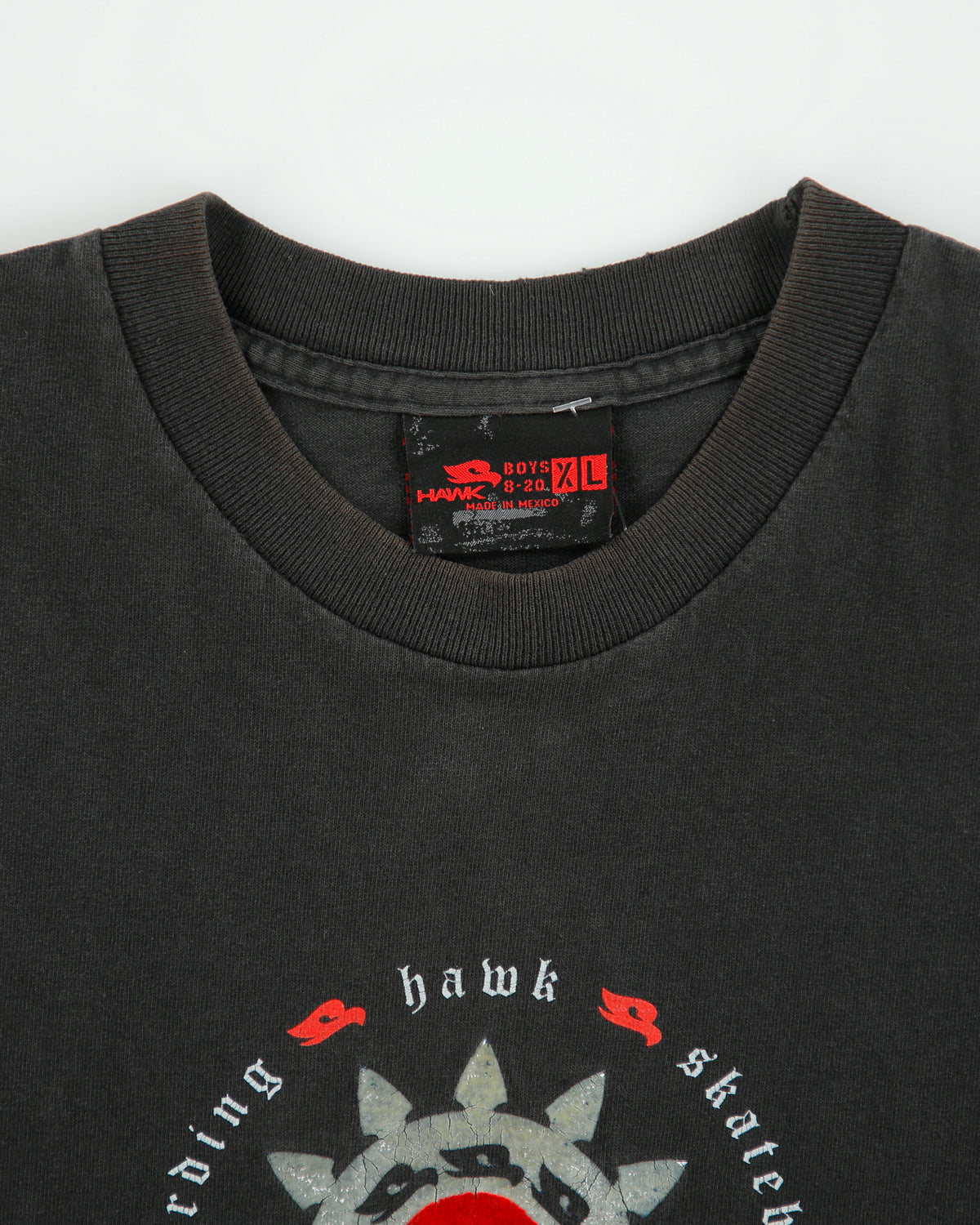 Vintage Y2K 00s Hawk Skateboarding Heavyweight Crewneck T-Shirt - S