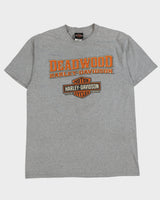 Vintage Harley Davidson Deadwood South Dakota Heavyweight Crewneck T-Shirt - L