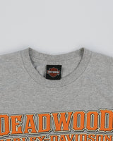 Vintage Harley Davidson Deadwood South Dakota Heavyweight Crewneck T-Shirt - L