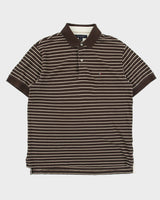 Vintage Y2K 00s Tommy Hilfiger Striped Classic Short Sleeve Polo Shirt - L