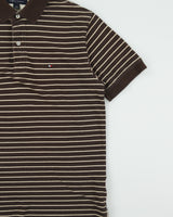 Vintage Y2K 00s Tommy Hilfiger Striped Classic Short Sleeve Polo Shirt - L