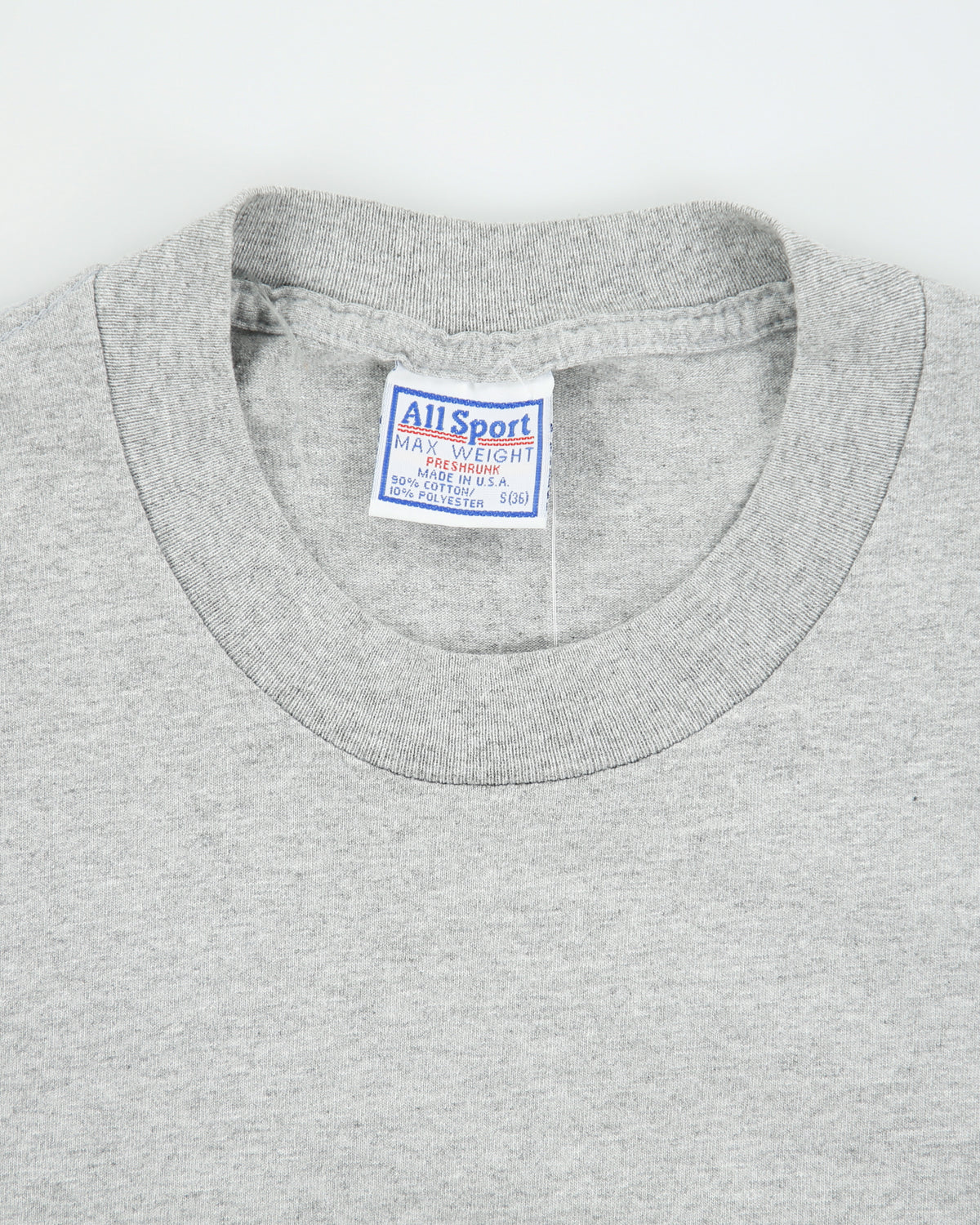 Vintage 1990s Hawaii Marl Grey Heavyweight Made In USA Crewneck T-Shirt - S