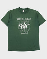 Vintage 1990s Wrangell - St.Elias Alaska Heavyweight Jerzees Made In USA Crewneck T-Shirt - XL
