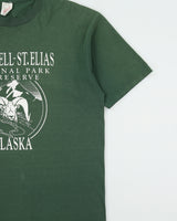 Vintage 1990s Wrangell - St.Elias Alaska Heavyweight Jerzees Made In USA Crewneck T-Shirt - XL