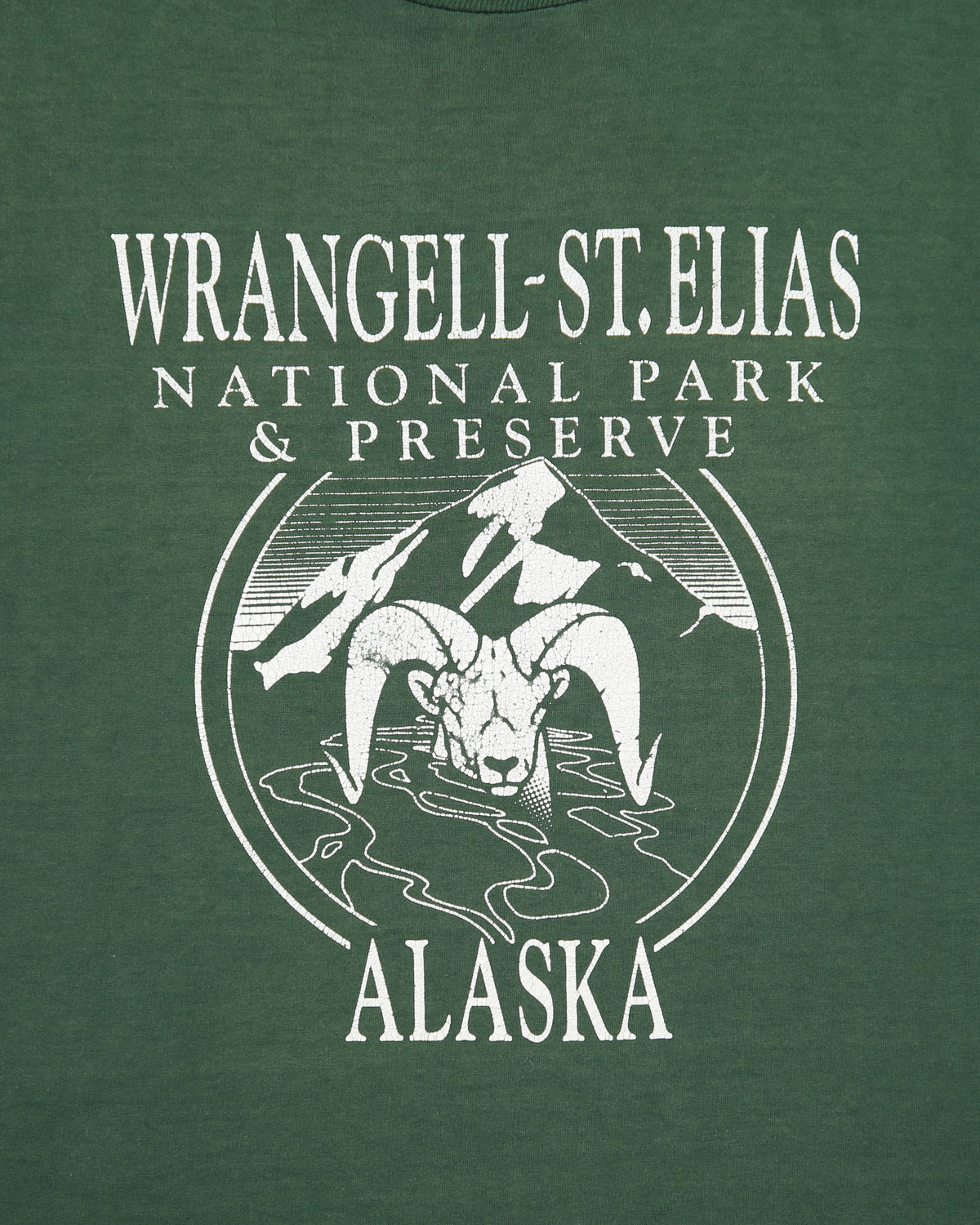 Vintage 1990s Wrangell - St.Elias Alaska Heavyweight Jerzees Made In USA Crewneck T-Shirt - XL