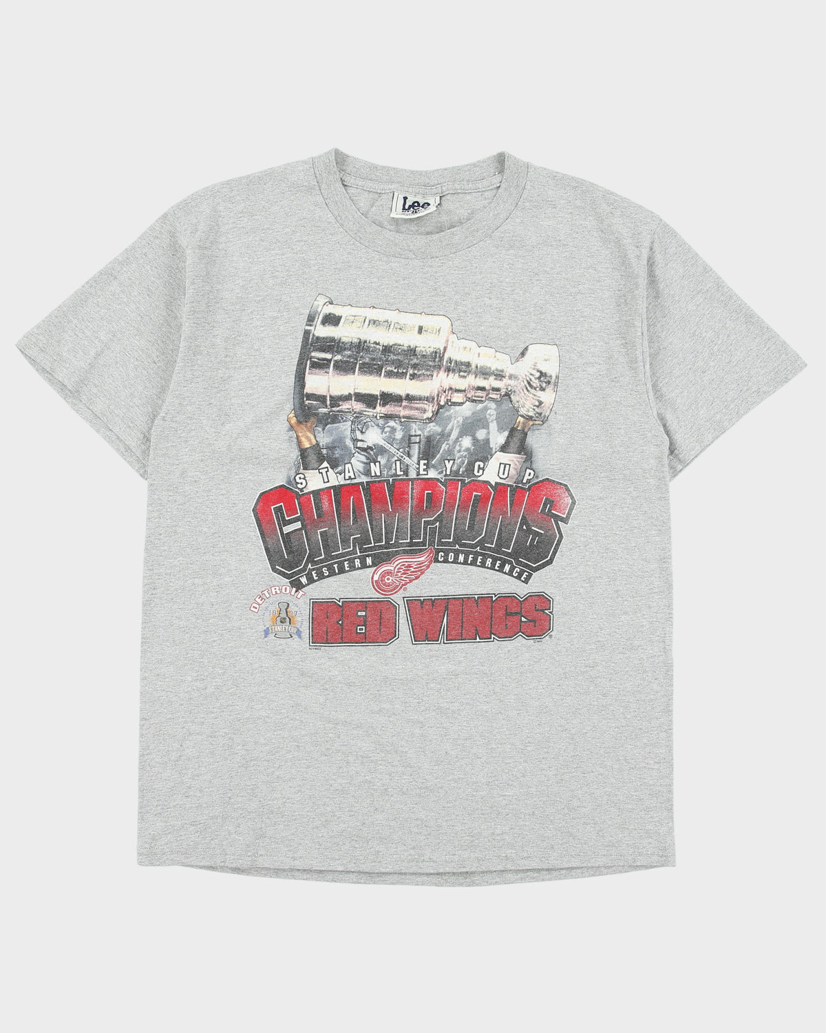 Vintage 1997 Lee Sport Detroit Red Wings Stanley Cup Champions Heavyweight NHL Crewneck T-Shirt - XL