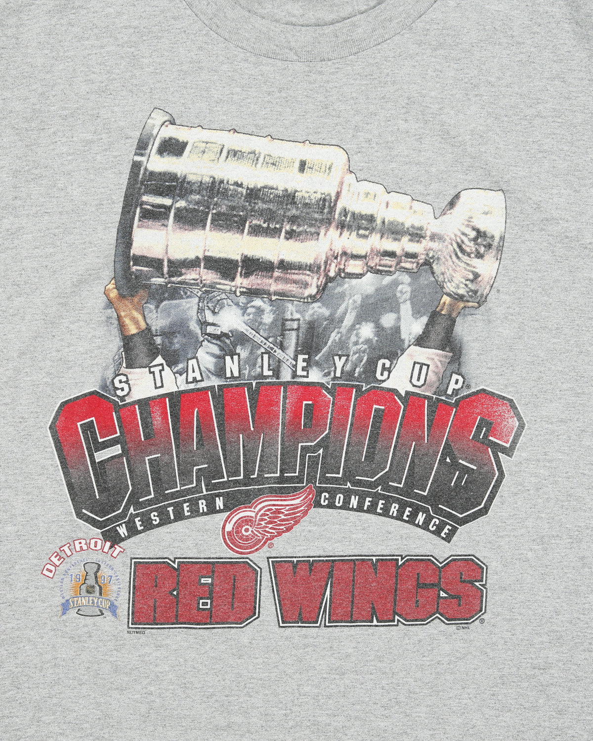 Vintage 1997 Lee Sport Detroit Red Wings Stanley Cup Champions Heavyweight NHL Crewneck T-Shirt - XL