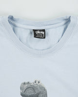 Stussy Baby Blue Big &amp; Meaty T-Rex Heavyweight Crewneck T-Shirt - XL