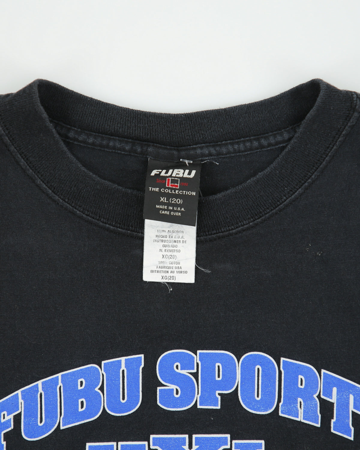 Vintage 1990s FUBU Sports XXL Heavyweight Made In USA Crewneck T-Shirt - L