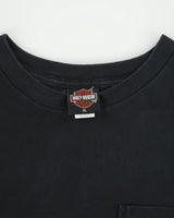 Vintage 2002 Y2K Harley Davidson Willie G Sturgis Black Hills Rally Heavyweight Holoubek Made In USA Crewneck Pocket T-Shirt - XL