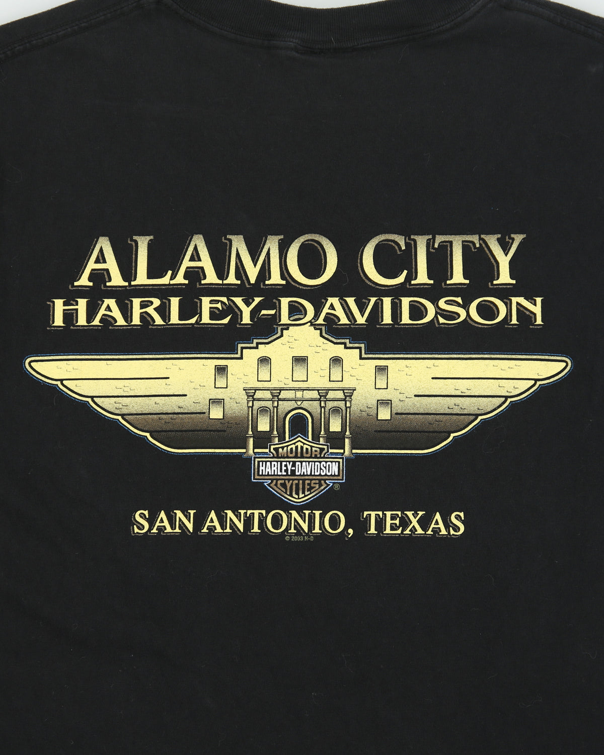 Vintage 2003 Y2K Harley Davidson Alamo City San Antonio Texas Heavyweight Crewneck T-Shirt - XL