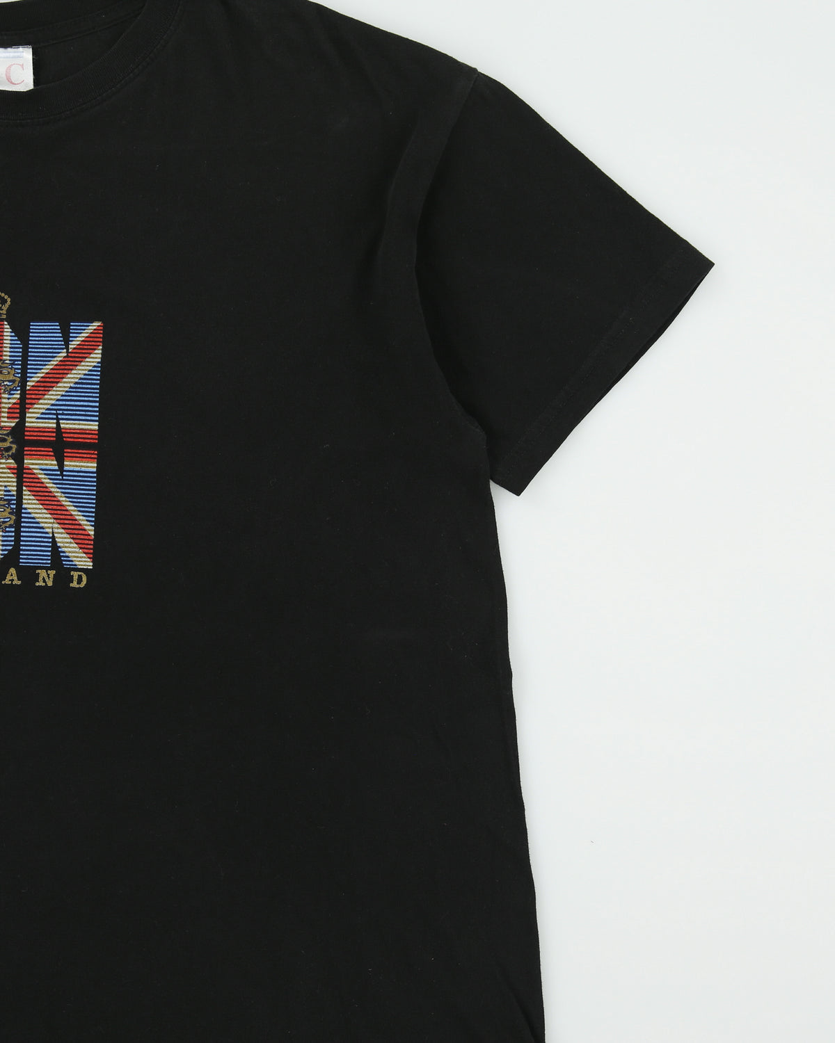 Vintage Y2K 00s London England Heavyweight Union Jack Crewneck T-Shirt - L