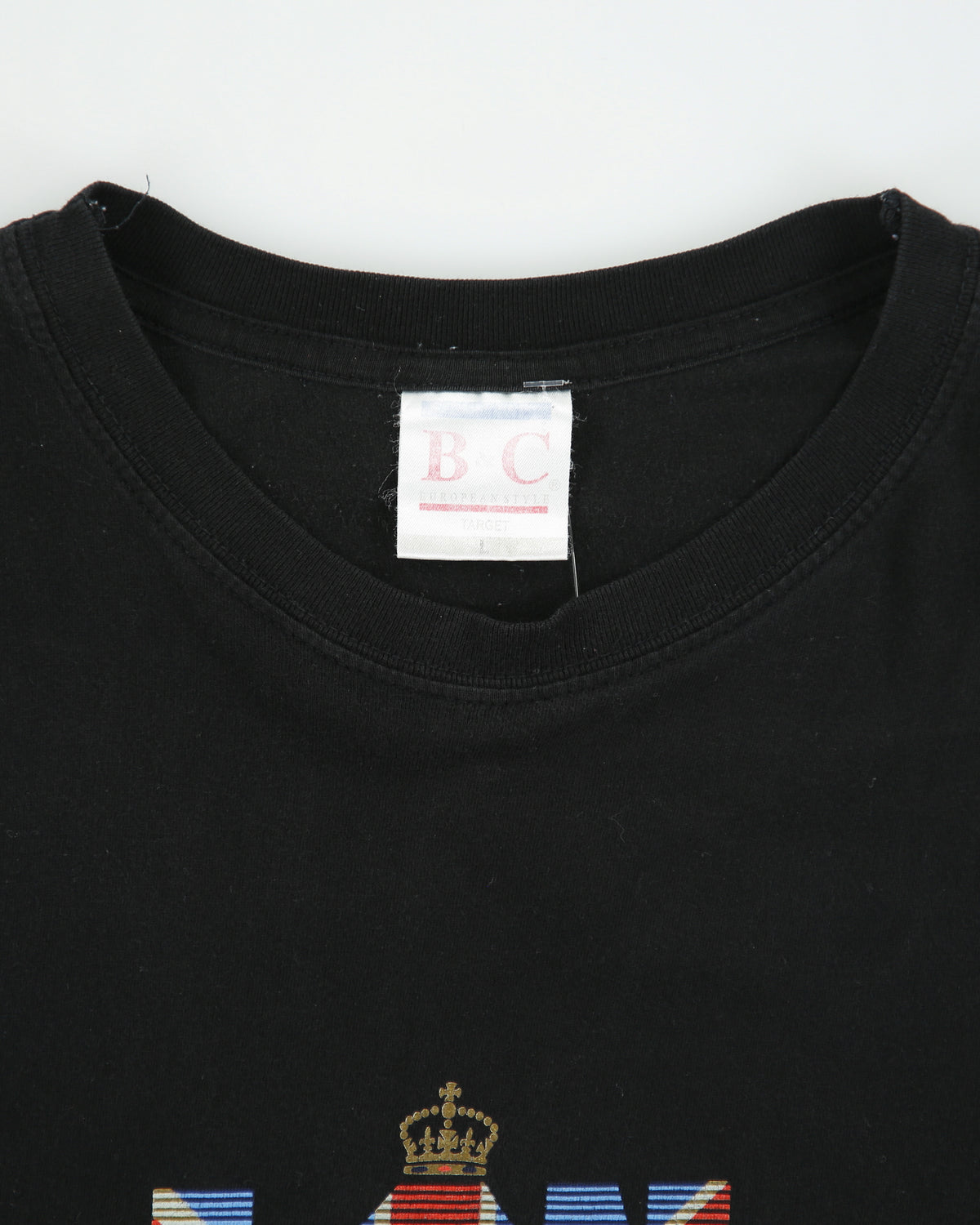 Vintage Y2K 00s London England Heavyweight Union Jack Crewneck T-Shirt - L