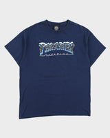 Vintage Thrasher Magazine Navy Ice Heavyweight Crewneck T-Shirt - L