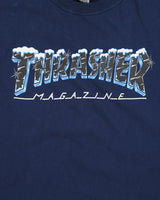 Vintage Thrasher Magazine Navy Ice Heavyweight Crewneck T-Shirt - L