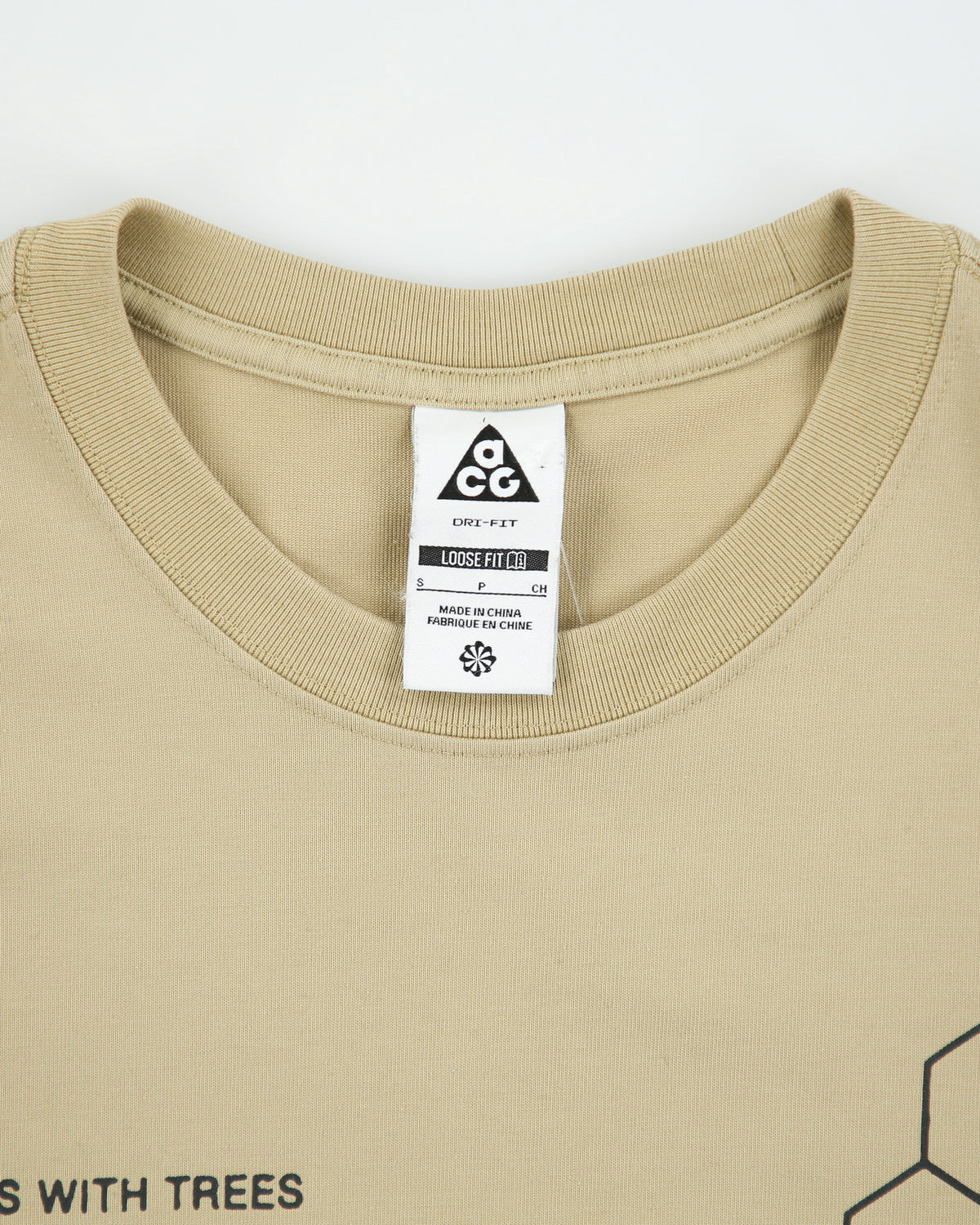 Nike ACG Khaki Costa Rica Friends Heavyweight Dri-Fit Loose Fit Crewneck T-Shirt - S