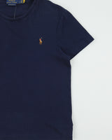 Polo Ralph Lauren Navy Heavyweight Single Stitch Custom Slim Fit Crewneck T-Shirt - L
