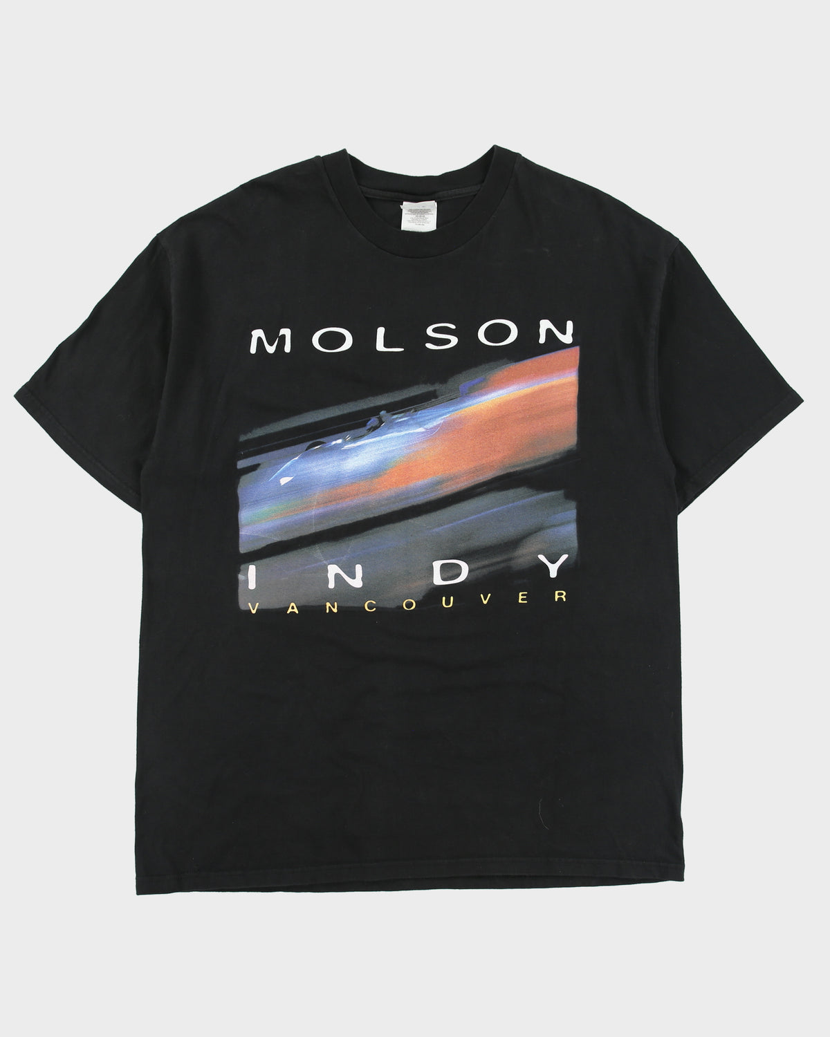 Vintage 1998 Molson Indy Car Vancouver Heavyweight Hanes Beefy Made In Canada Crewneck T-Shirt - XL