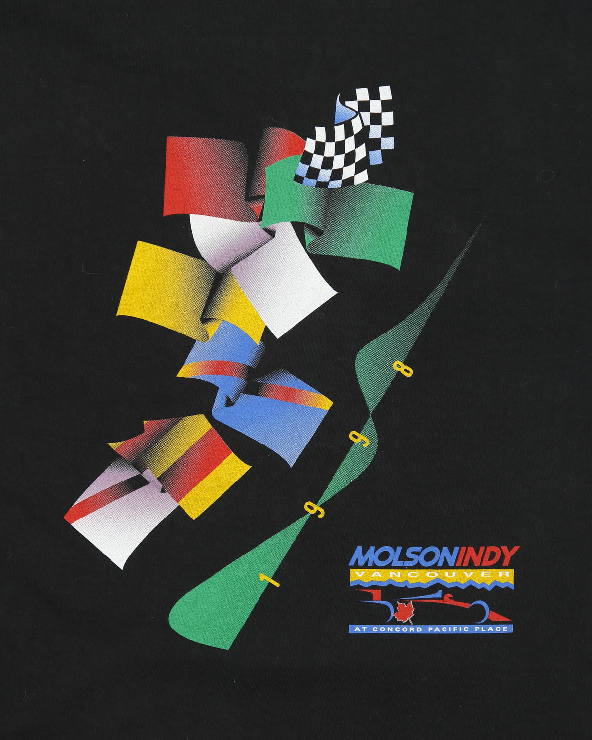 Vintage 1998 Molson Indy Car Vancouver Heavyweight Hanes Beefy Made In Canada Crewneck T-Shirt - XL