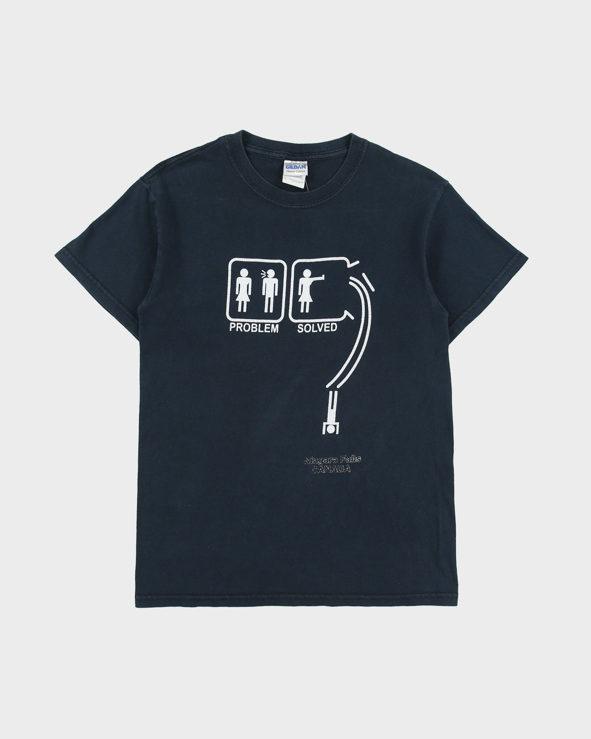 Vintage Y2K 00s Niagra Falls Destination Joke Heavyweight Crewneck T-Shirt - M