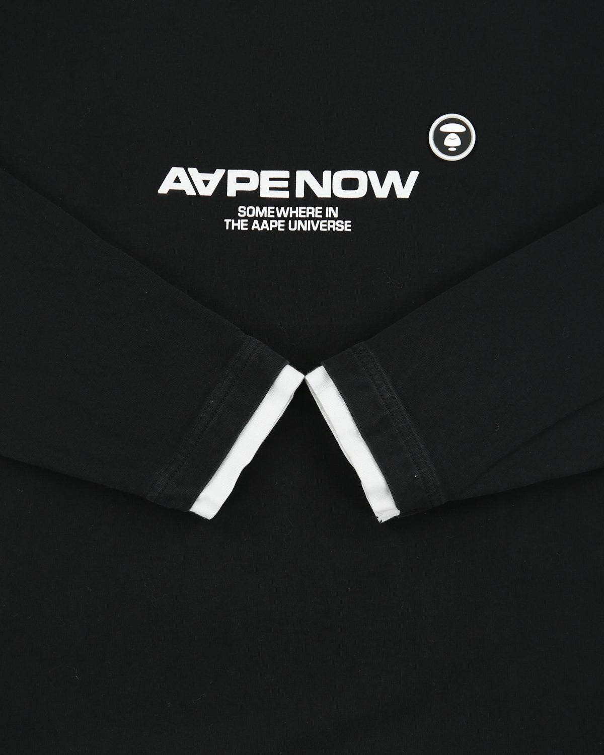 Aape By A Bathing Ape Heavyweight Layered Aape Now Long Sleeve Crewneck T-Shirt - M