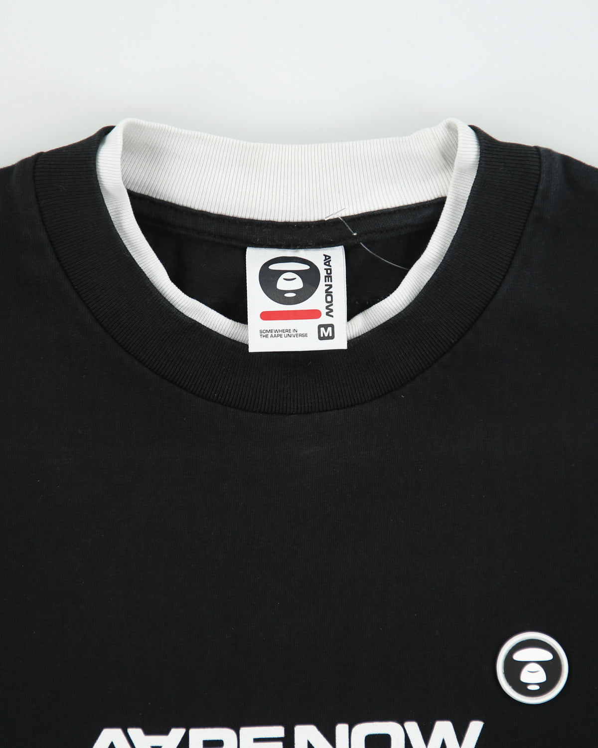 Aape By A Bathing Ape Heavyweight Layered Aape Now Long Sleeve Crewneck T-Shirt - M